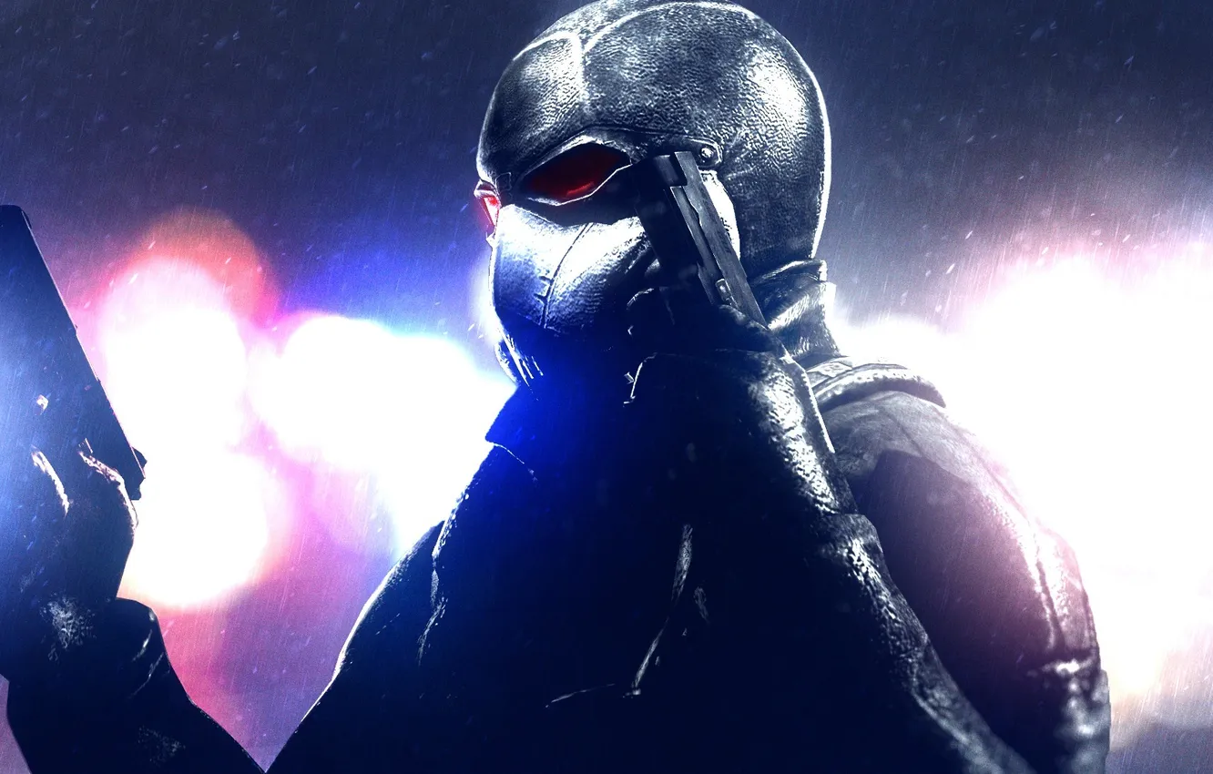 Photo wallpaper gun, mask, wanted, Especially dangerous