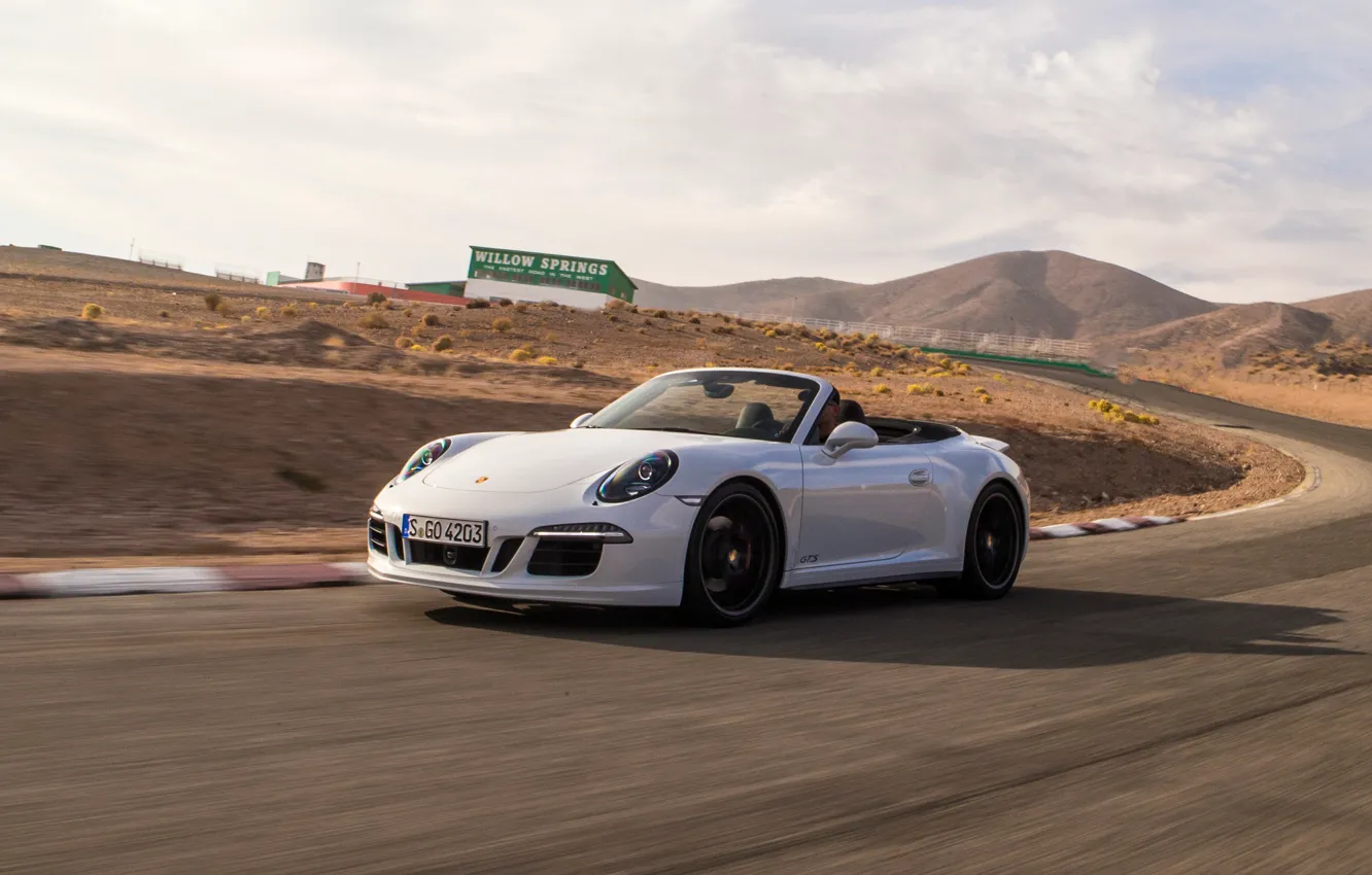 Photo wallpaper auto, white, speed, 911, Porsche, sports car, convertible, Porsche