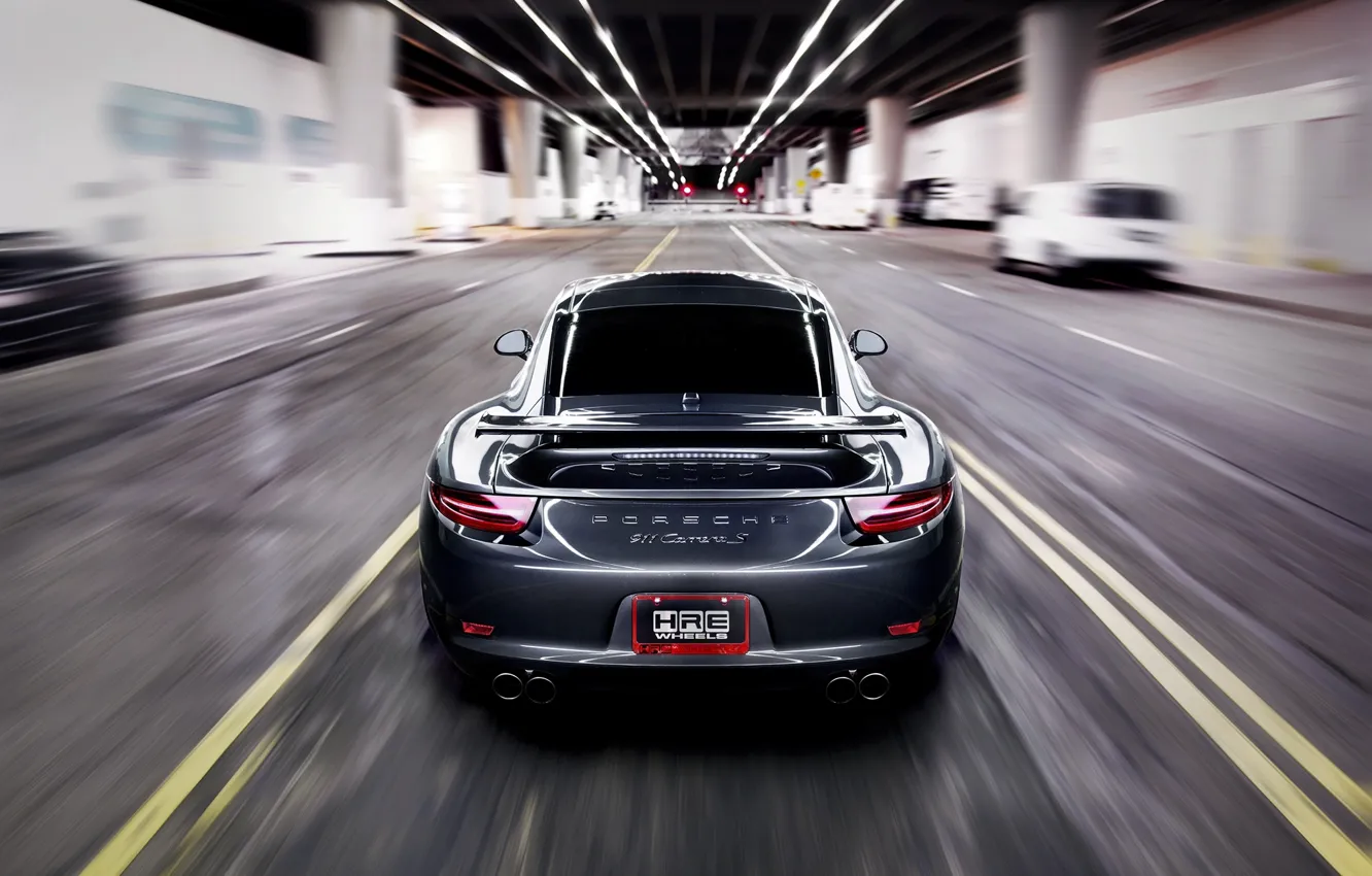 Photo wallpaper road, grey, speed, blur, 911, Porsche, Porsche, road