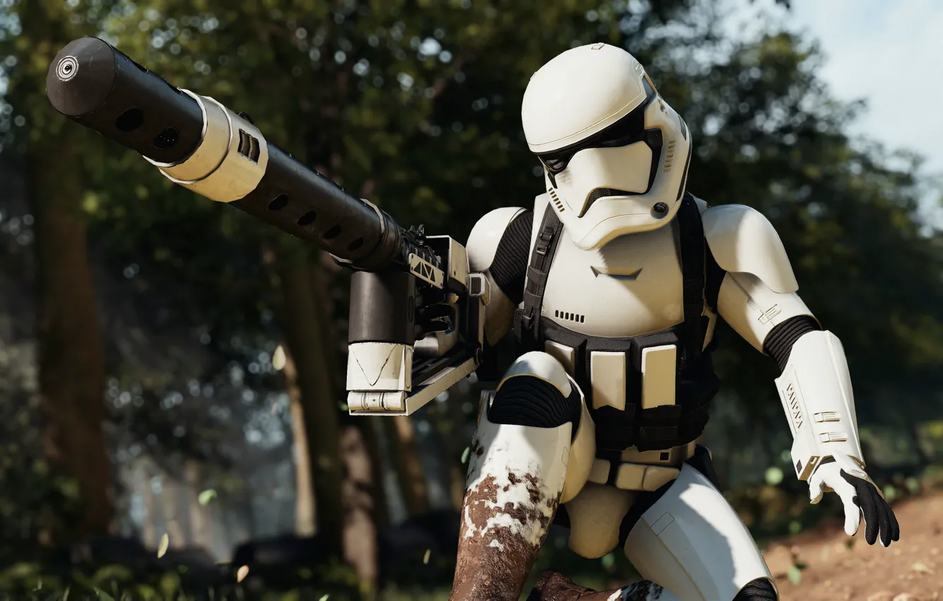 Photo wallpaper Star Wars, Stormtrooper, Star Wars Battlefront II