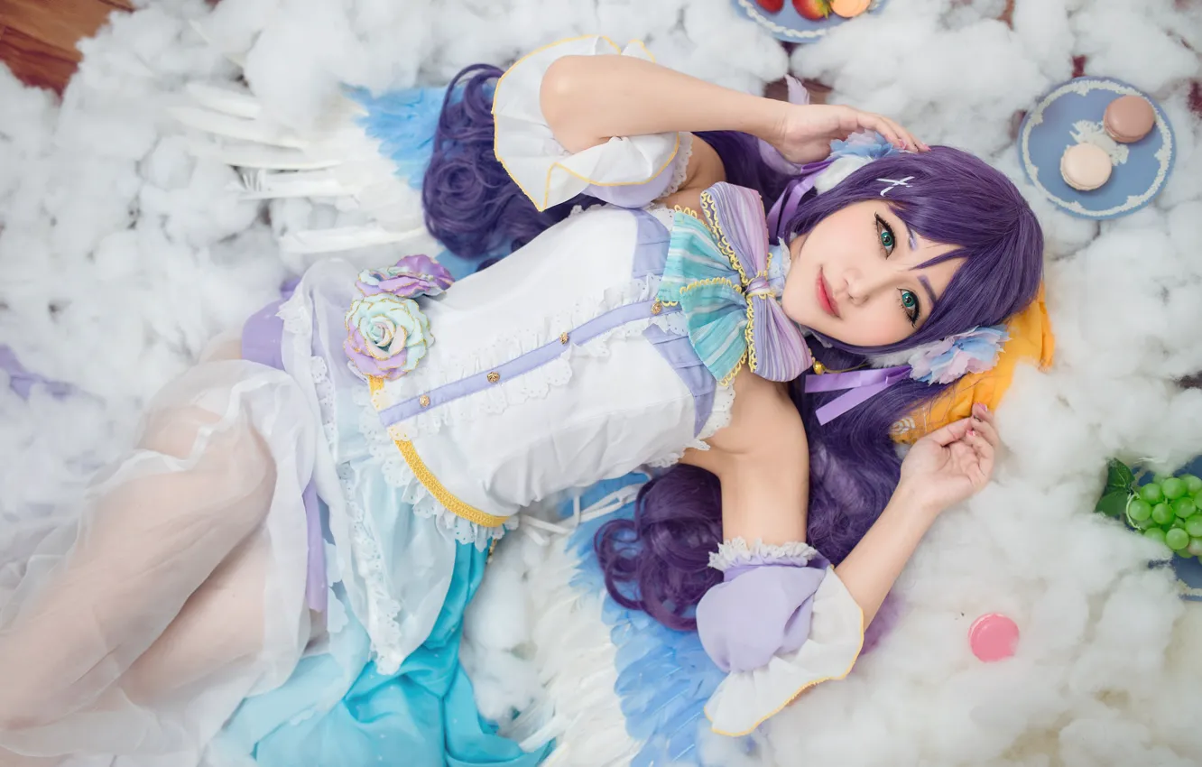 Photo wallpaper white, look, girl, flowers, face, transparent, pose, eyelashes