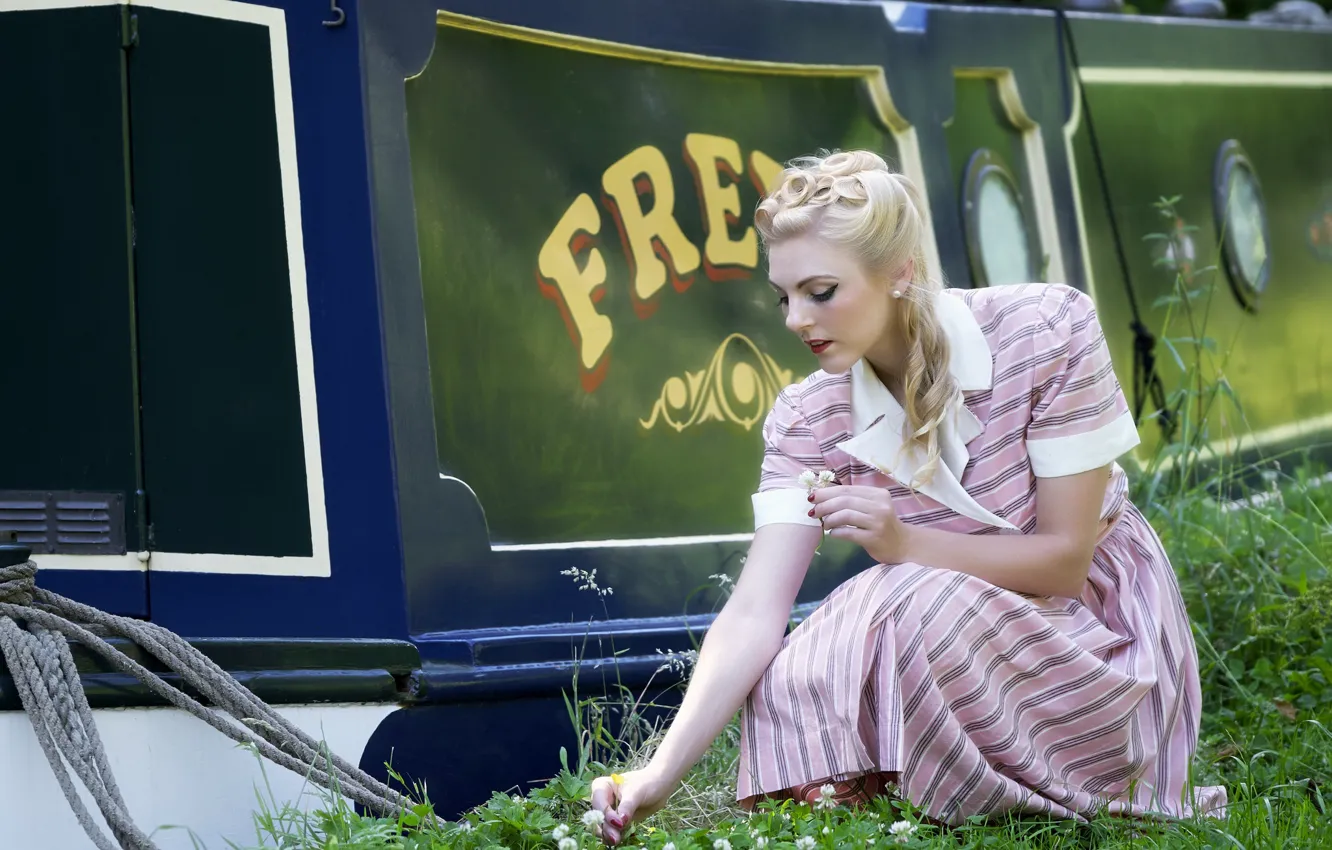 Photo wallpaper style, retro, dress, hairstyle, Blondie, Annie