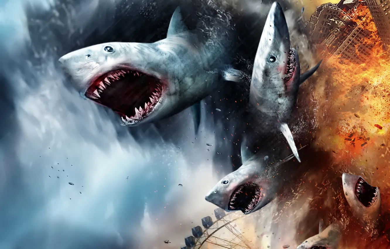 Photo wallpaper shark, teeth, Sharknado