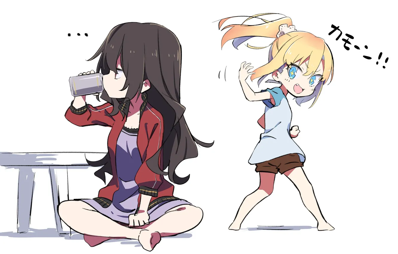 Photo wallpaper girl, white background, amaryllis class