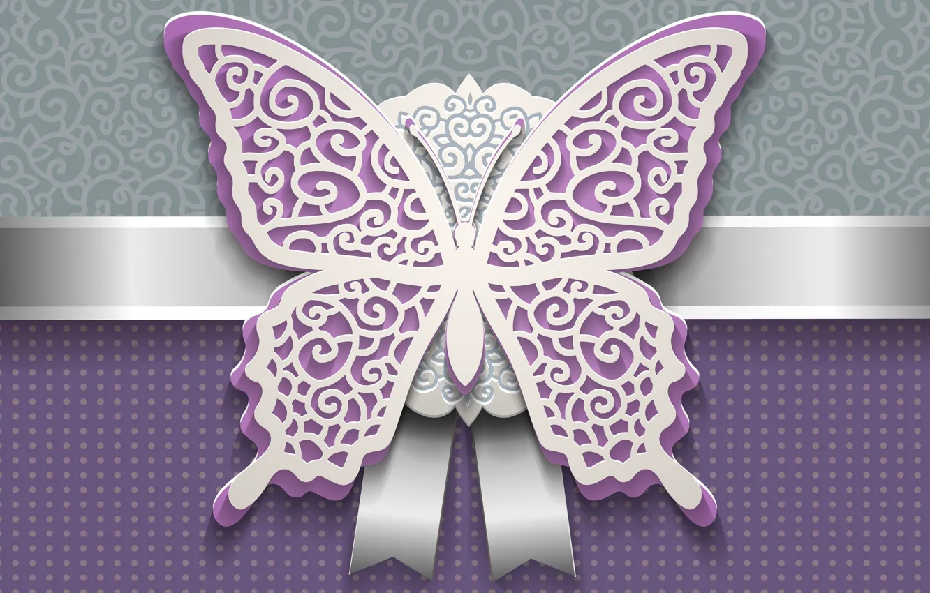 Photo wallpaper patterns, butterfly, decoration, paper