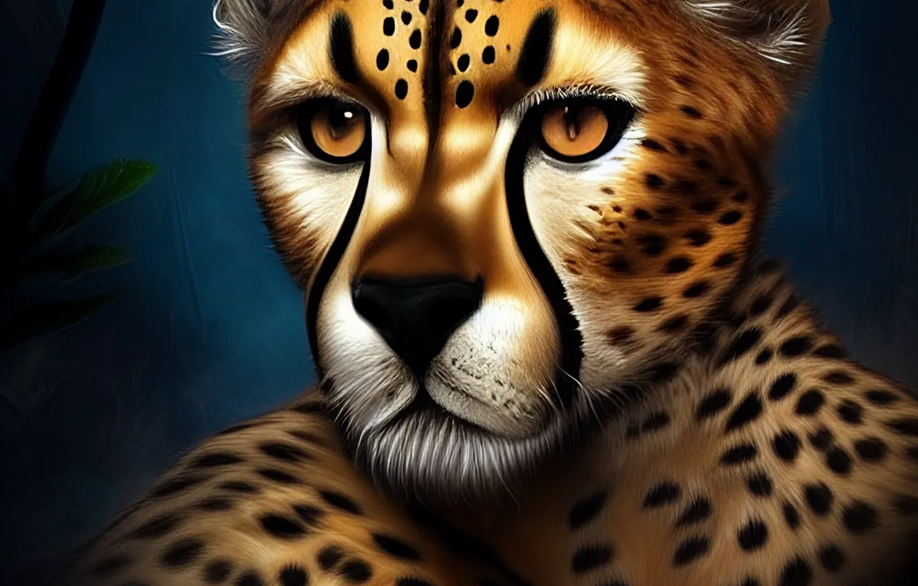 Photo wallpaper portrait, jungle, Cheetah
