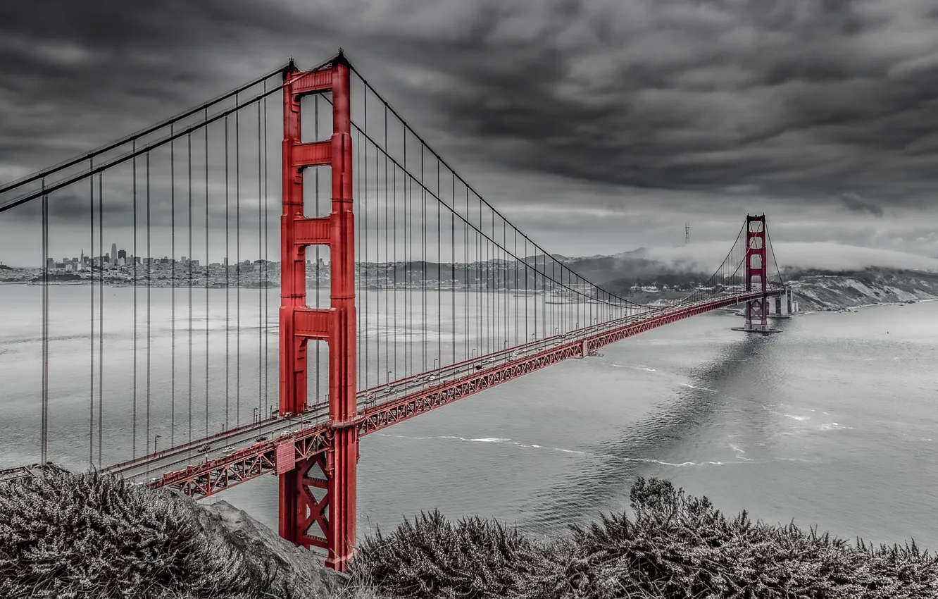 Photo wallpaper USA, Golden Gate Bridge, San Fransisco
