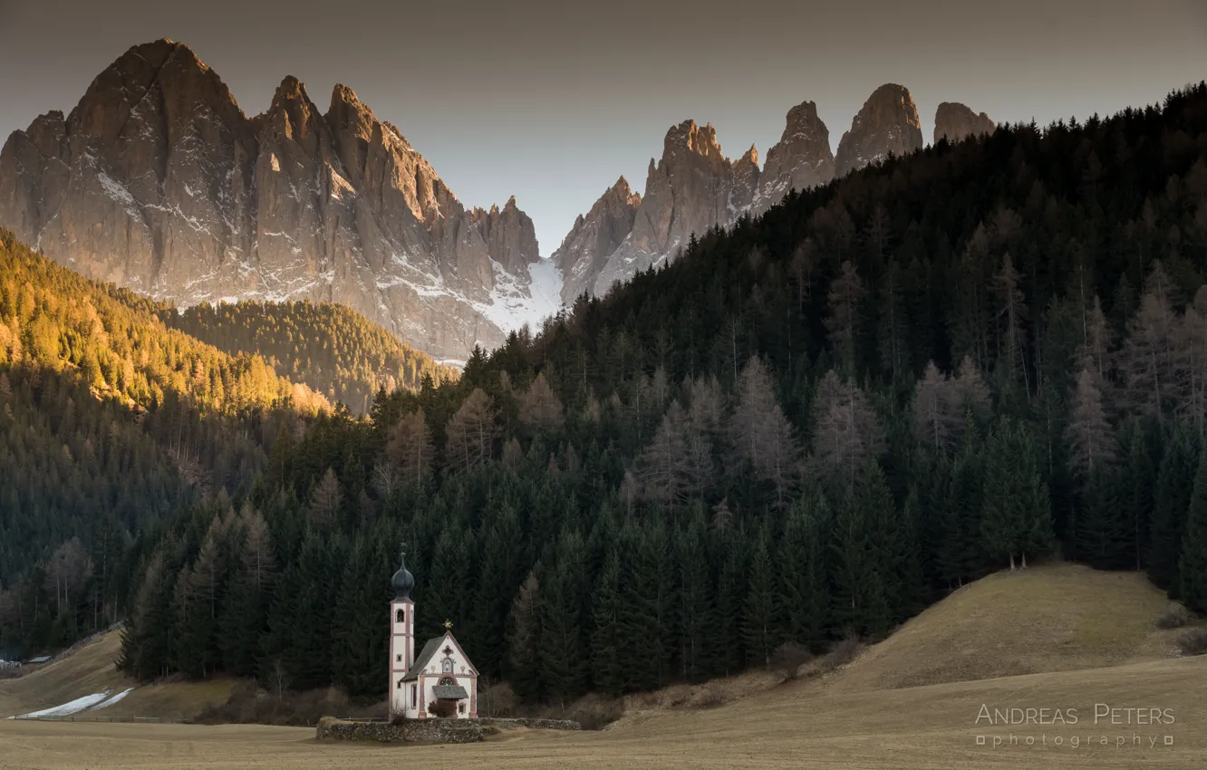 Photo wallpaper Italy, Trentino-Alto Adige, Bolzano, Kirche San Giovanni
