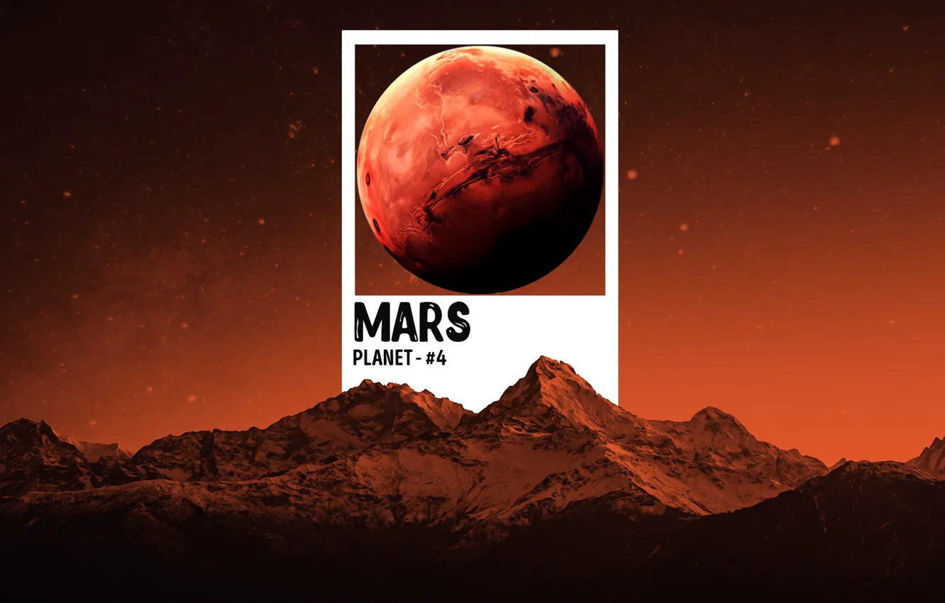 Photo wallpaper Planet, Mars, the red planet, Mars, red planet, 4th Planet, 4th planet