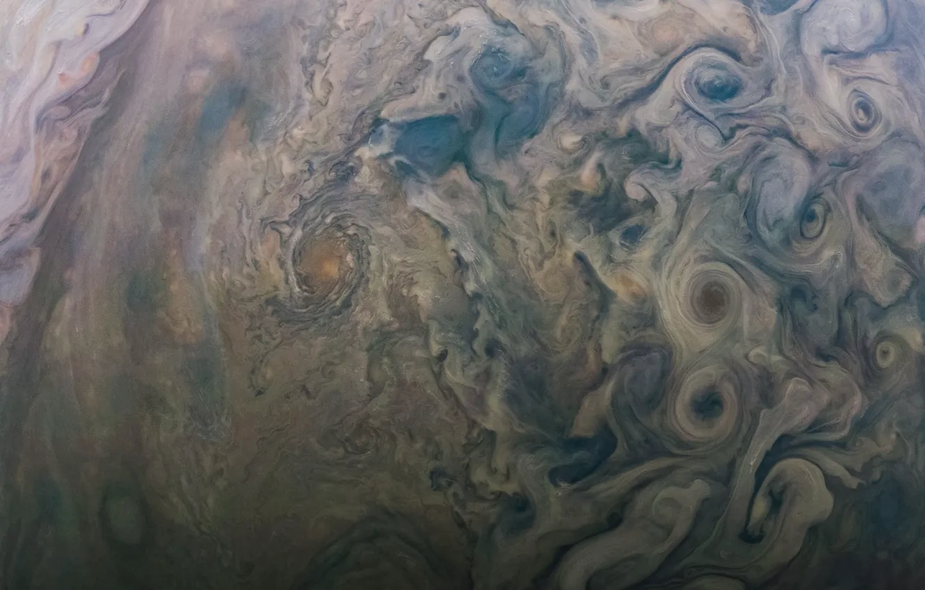 Photo wallpaper space, Jupiter, Solar system, the surface of the planet, Juno, Jupiter, Juno, Kevin M. Gill