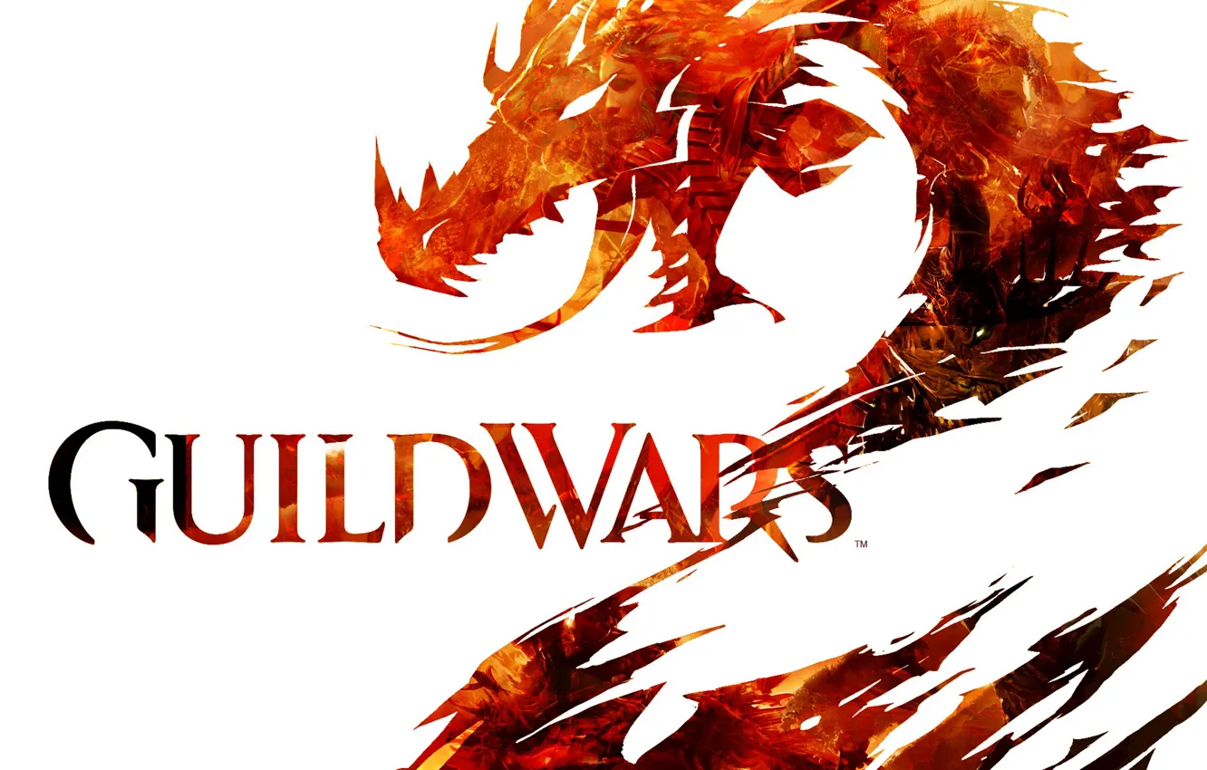 Photo wallpaper logo, Guild Wars 2, mmo, GW2