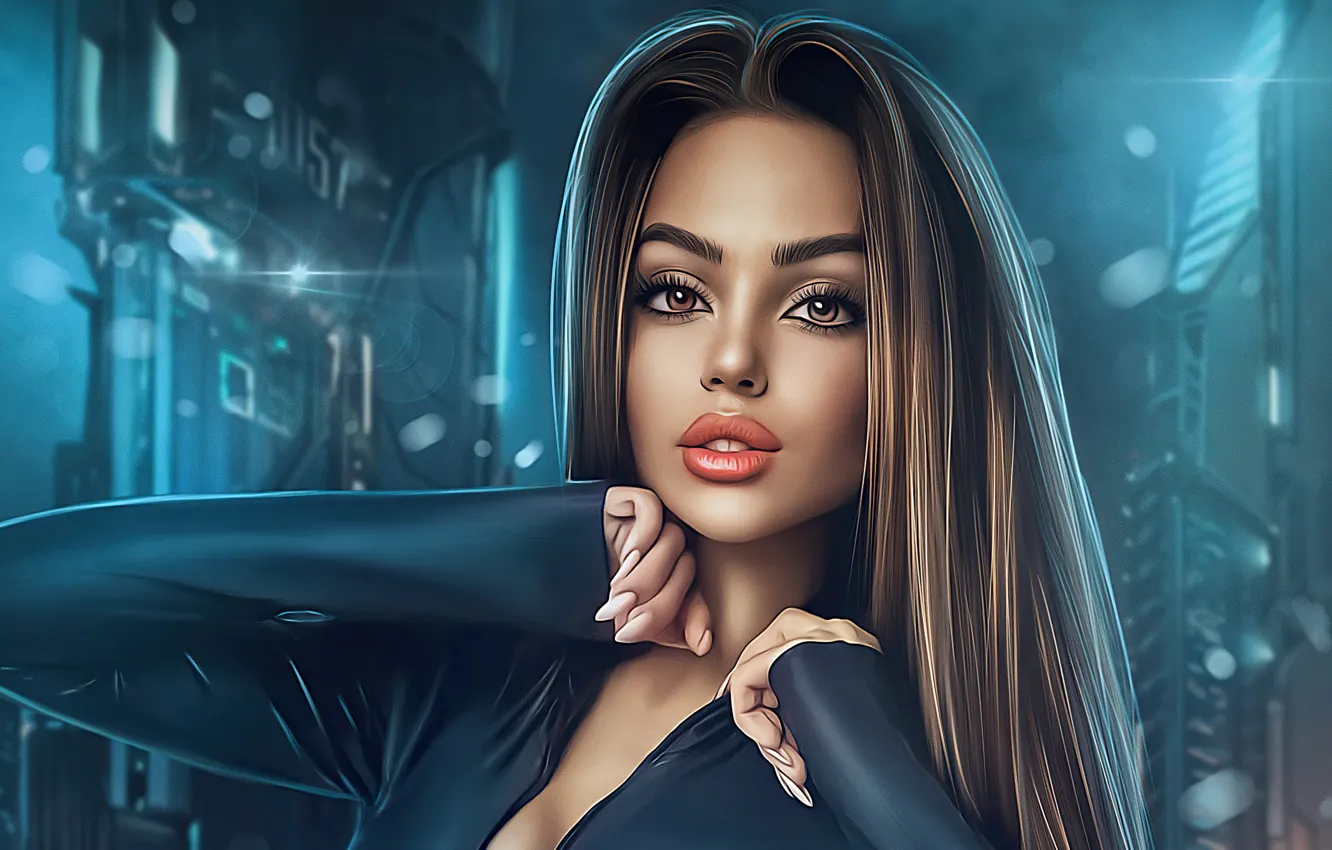 Photo wallpaper girl, Julia, scifi, long-hair