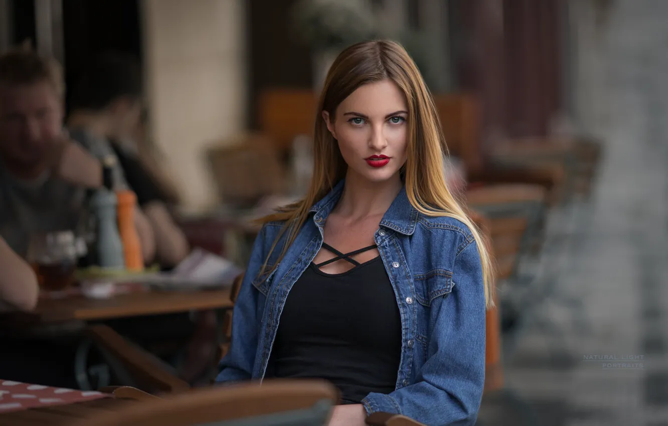 Photo wallpaper look, pose, model, portrait, makeup, Mike, hairstyle, brown hair