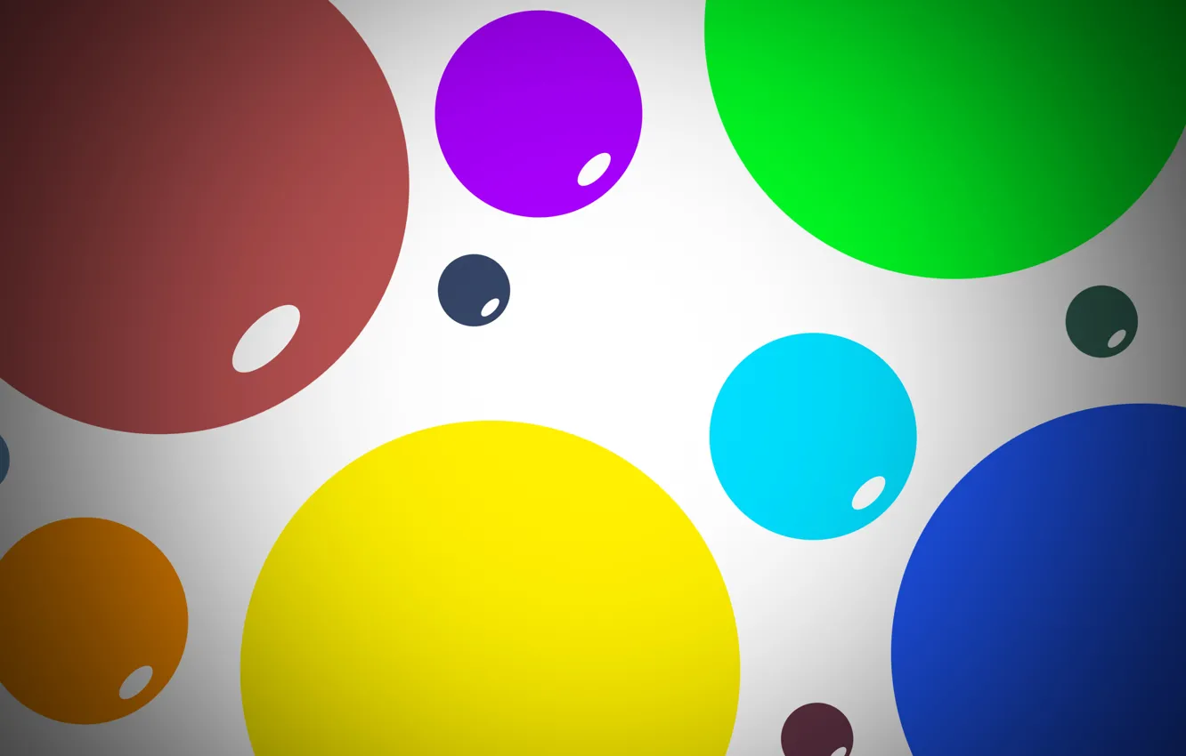 Photo wallpaper balls, blue, red, abstraction, green, background, balls, texture