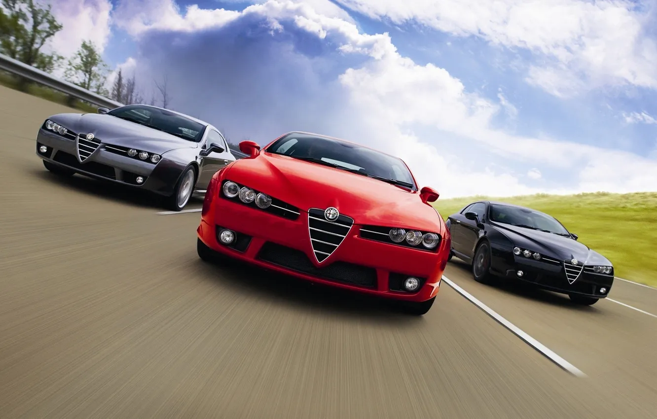 Photo wallpaper three, Alfa Romeo, brera-s