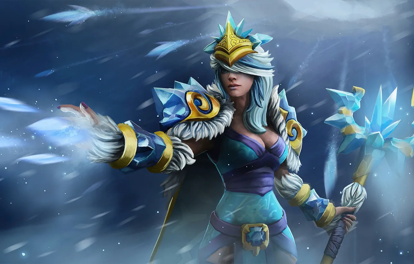 Photo wallpaper the witch, Crystal Maiden, dota 2