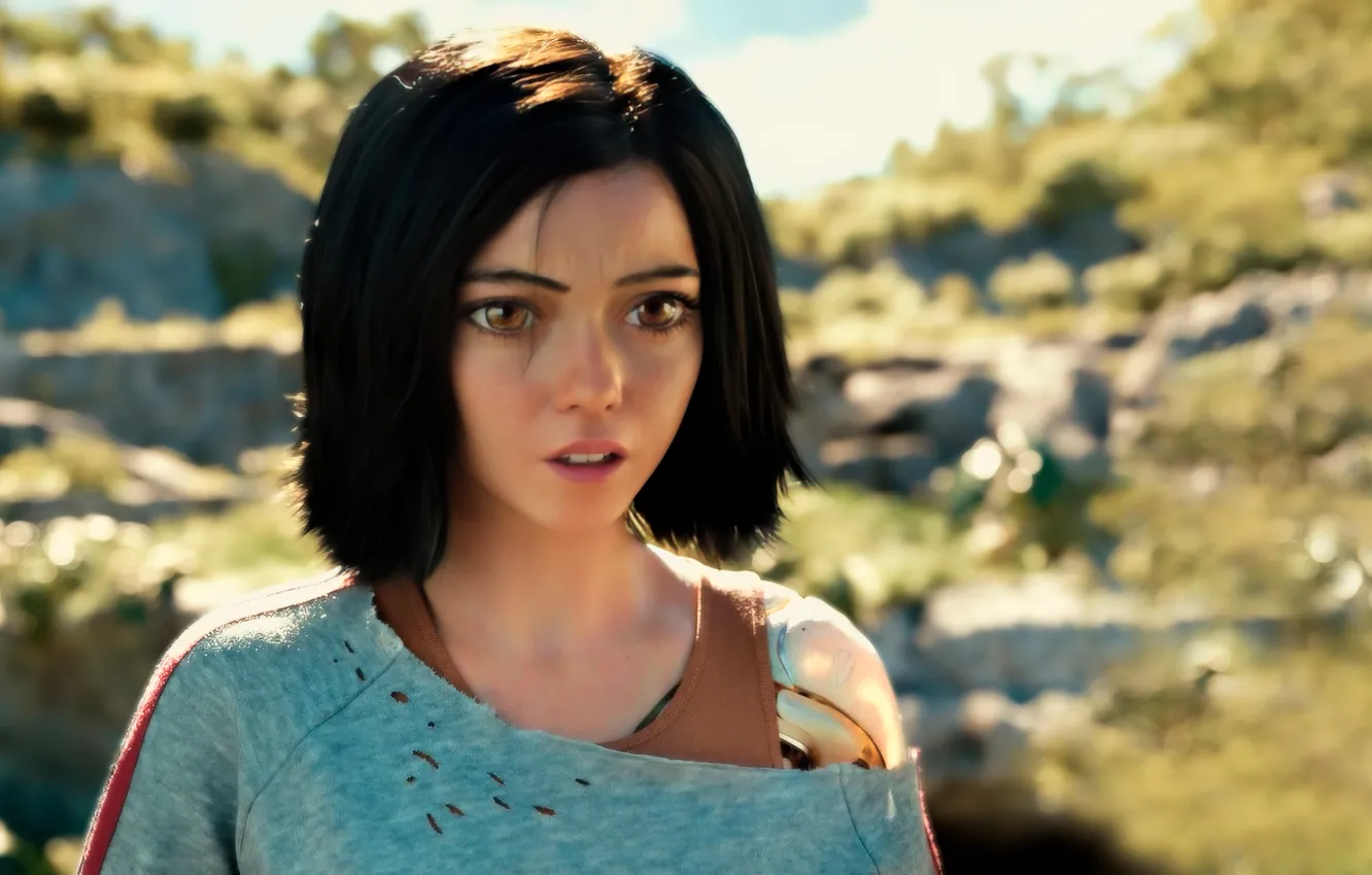 Photo wallpaper girl, fiction, movie, the film, cyborg, Alita