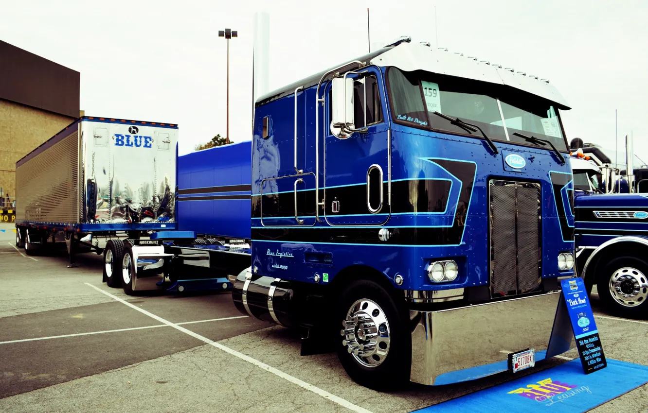 Photo wallpaper Blue, Truck, Peterbilt