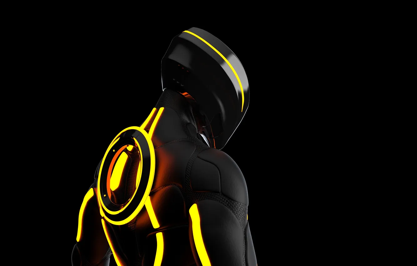Photo wallpaper pose, mask, helmet, tron, Tron: Legacy, Anis Cheurfa, He's the Throne, Anis Cheurfa