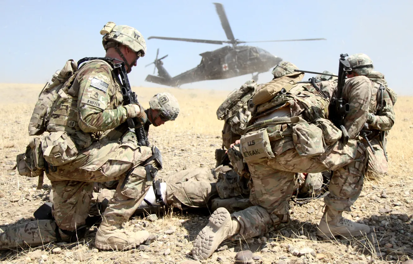 Photo wallpaper weapons, army, soldiers