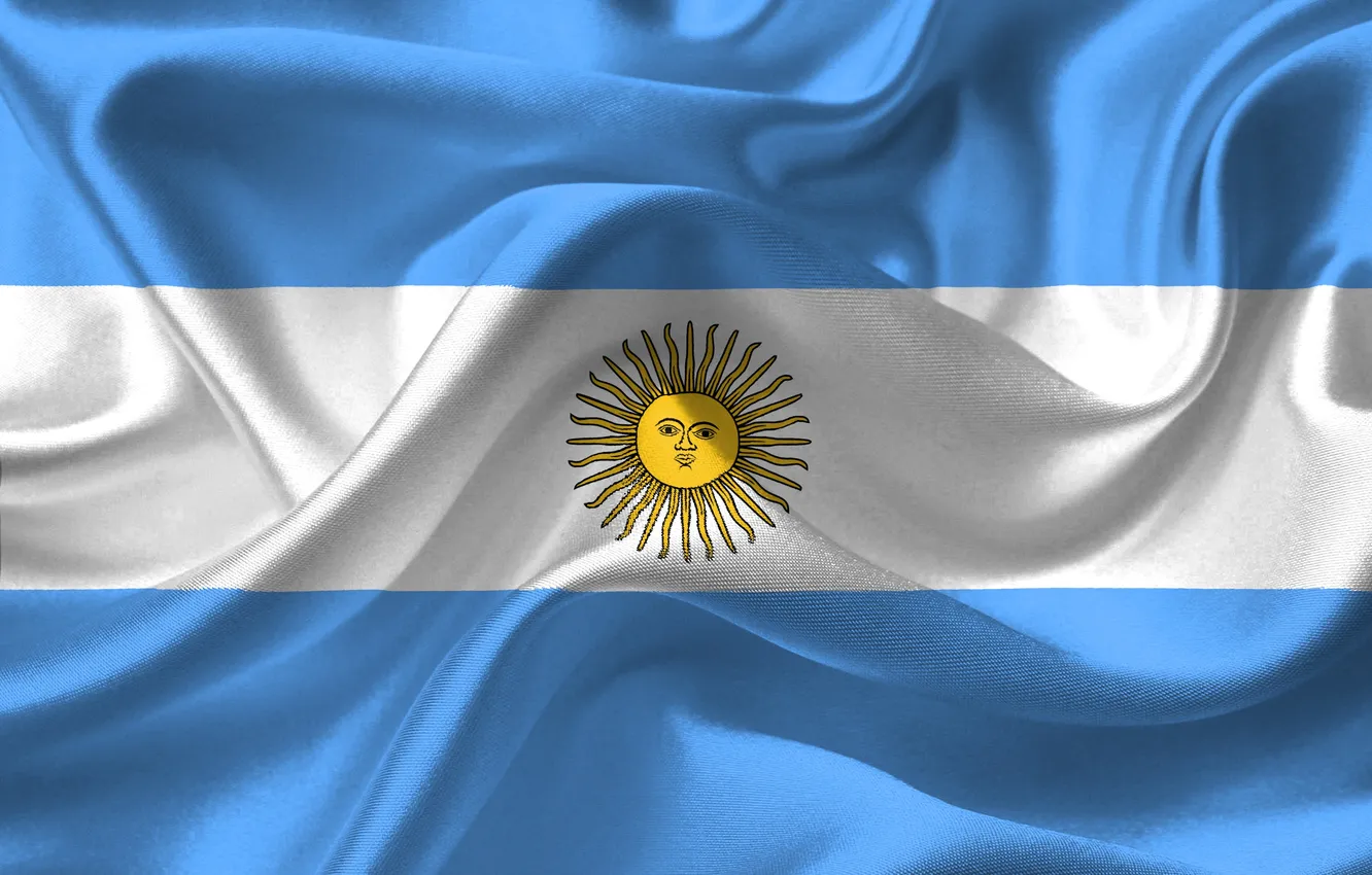 Photo wallpaper flag, tricolor, Argentina