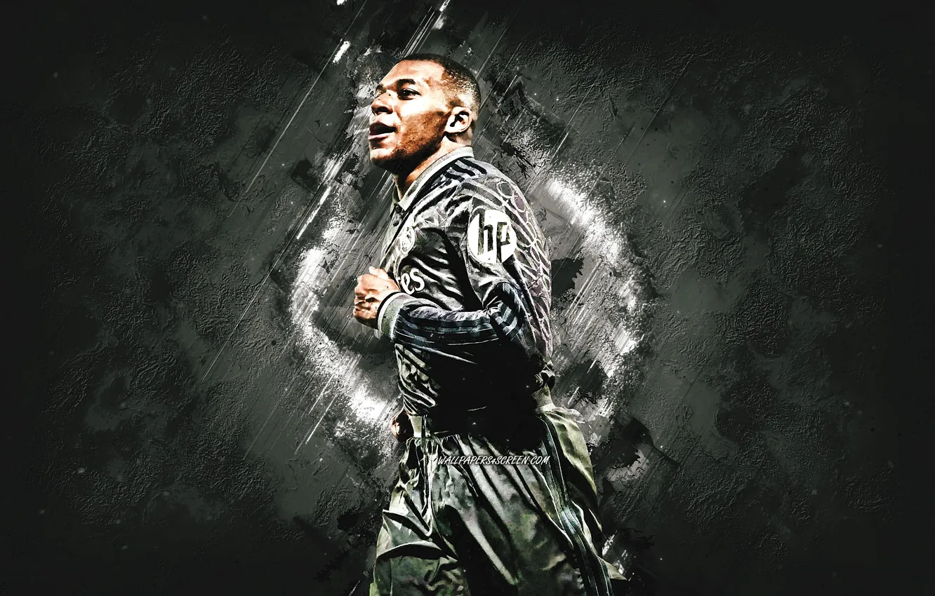Photo wallpaper football, soccer, Real Madrid, Sport, french, Kylian Mbappe, Kylian, Mbappe