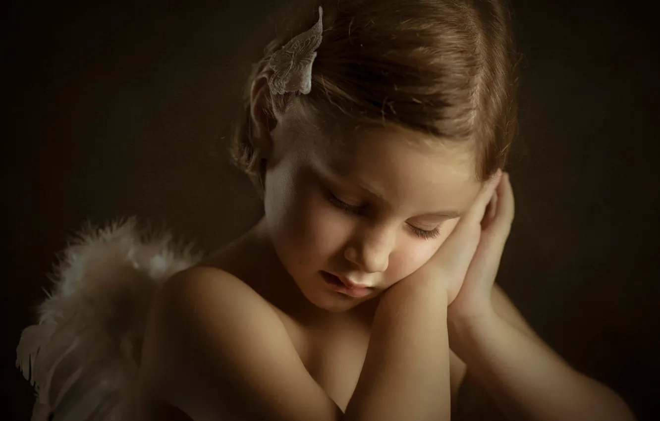 Photo wallpaper portrait, girl, Little Angels, Mireia
