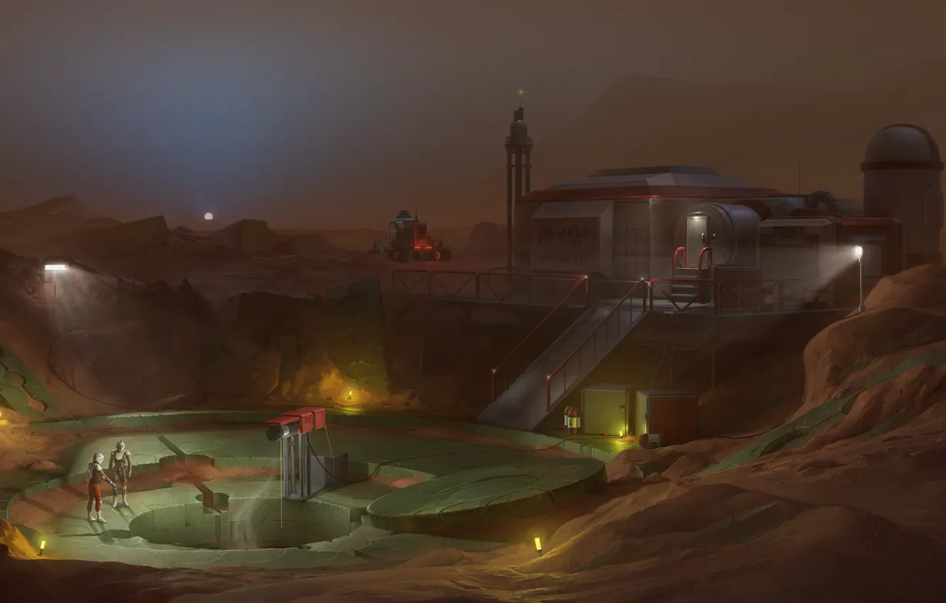 Photo wallpaper Mars, Mars, archaeology, Archeology, Environment Artist, Angelo Tsiflas, Weekly Art Que, Alexey Shugurov