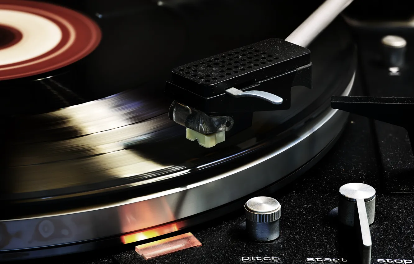 Photo wallpaper music, player, record