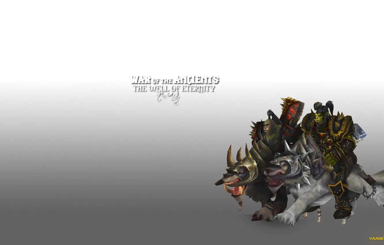 Photo wallpaper wolves, warriors, orcs, wow, world of warcraft, Thrall, The leader, Horde