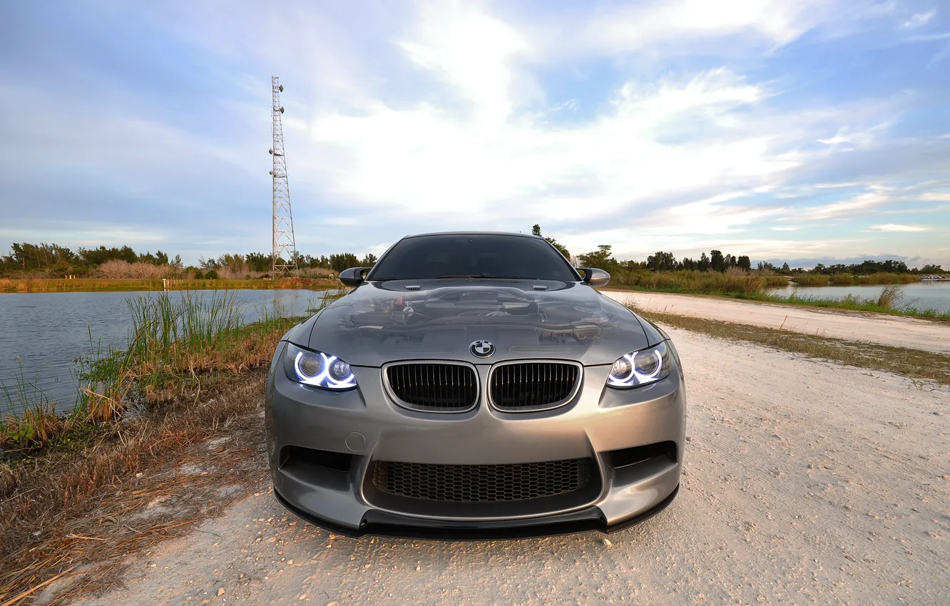 Photo wallpaper water, BMW, tower, angel eyes