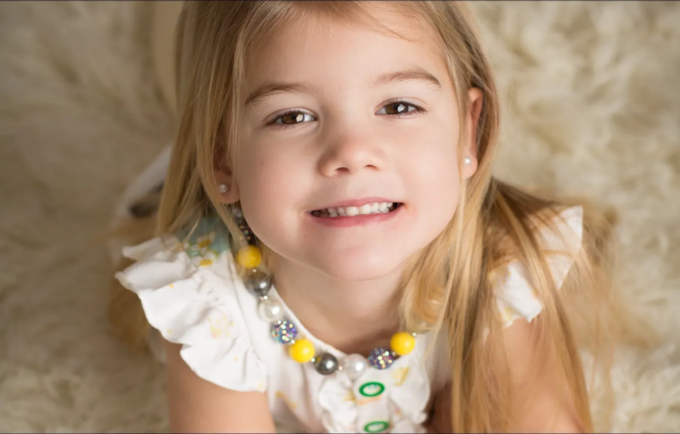 Photo wallpaper children, smile, portrait, girl