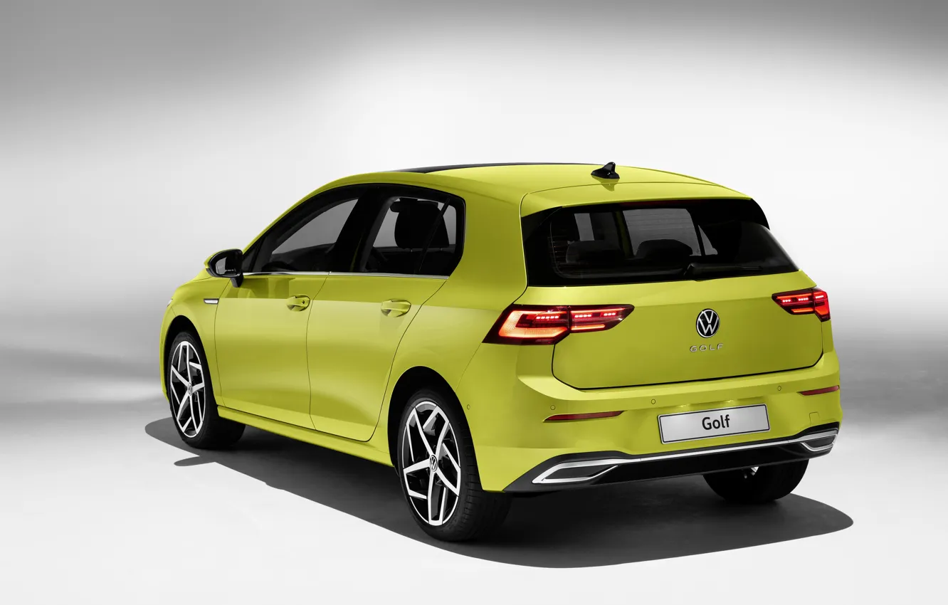 Photo wallpaper Volkswagen, rear view, hatchback, Golf, hatchback, 2020