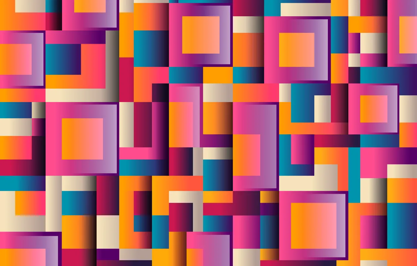 Photo wallpaper abstraction, background, squares, geometry