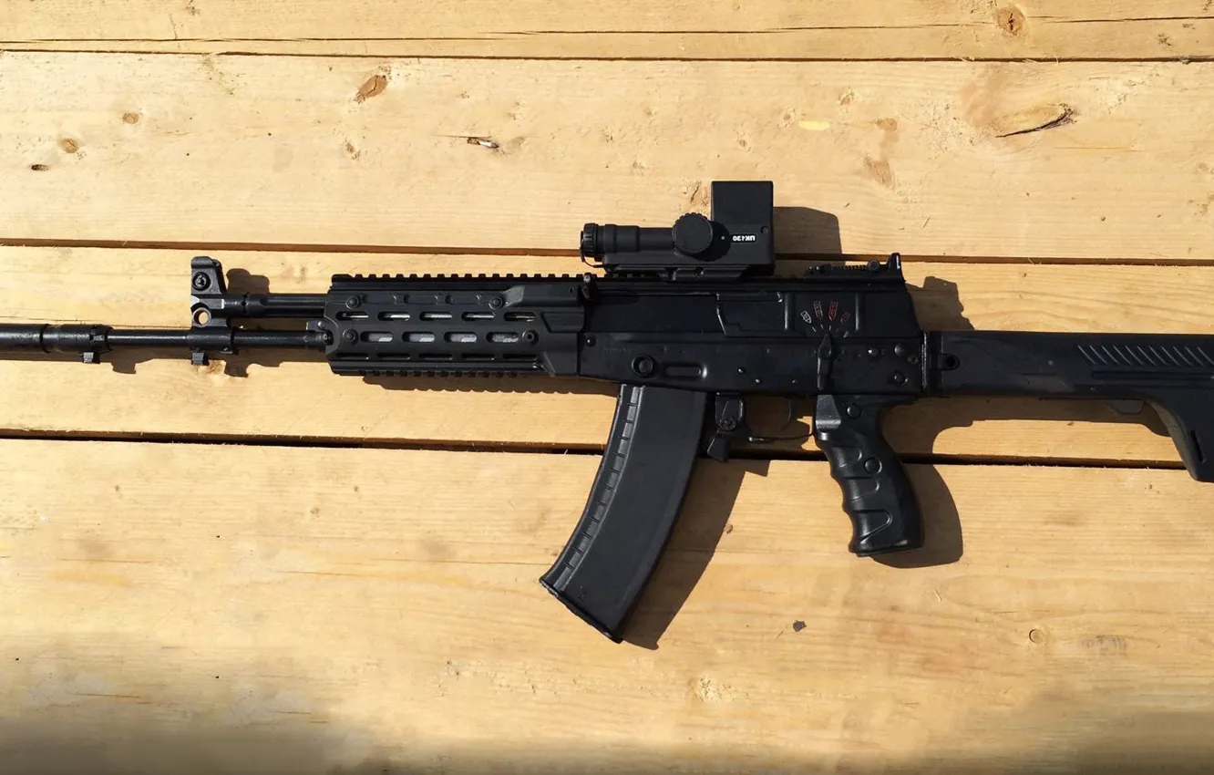 Photo wallpaper development, sample 2015, AK-12 Kalashnikov assault rifle, concern "Kalashnikov".
