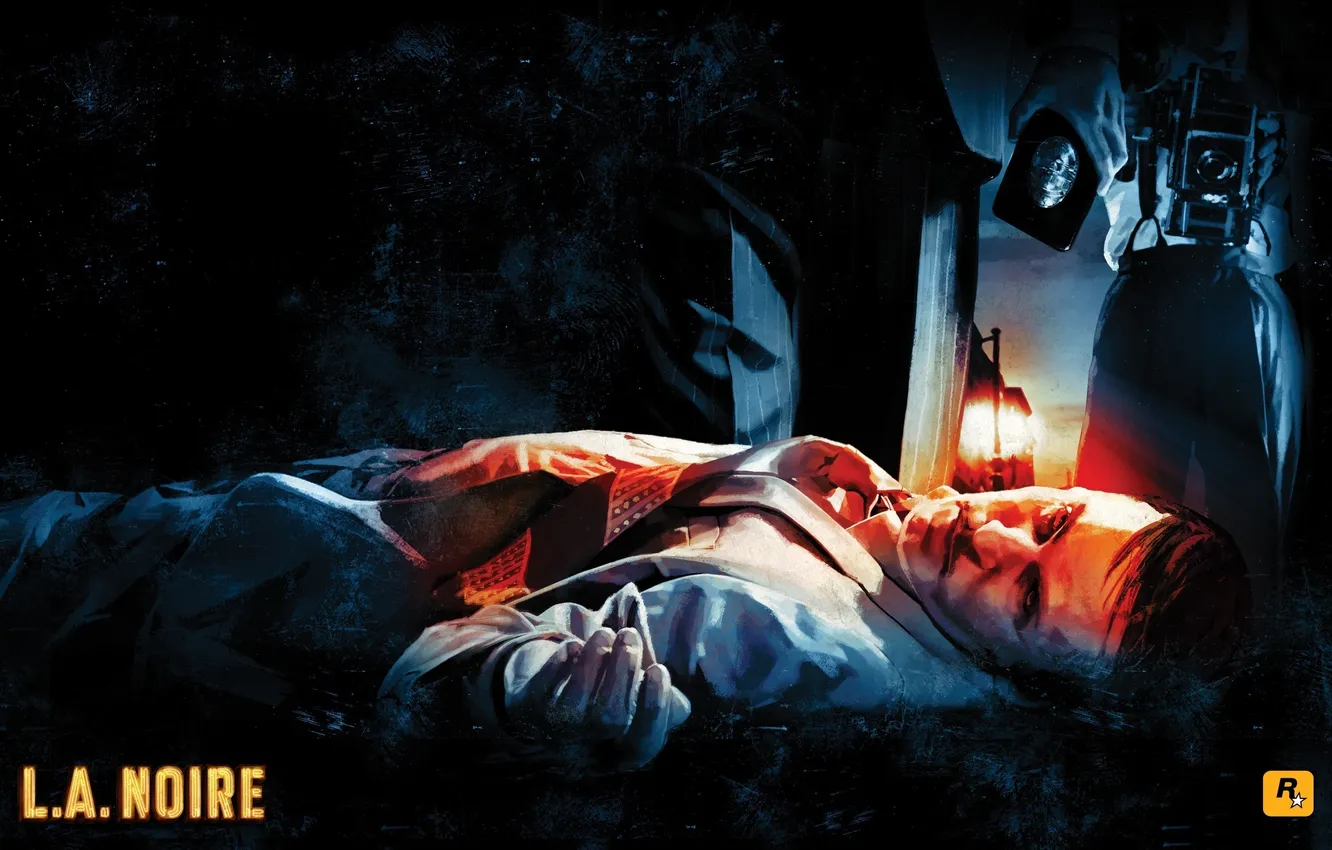 Photo wallpaper icon, camera, corpses, stiff, L. A. Noire, Rockstar Games