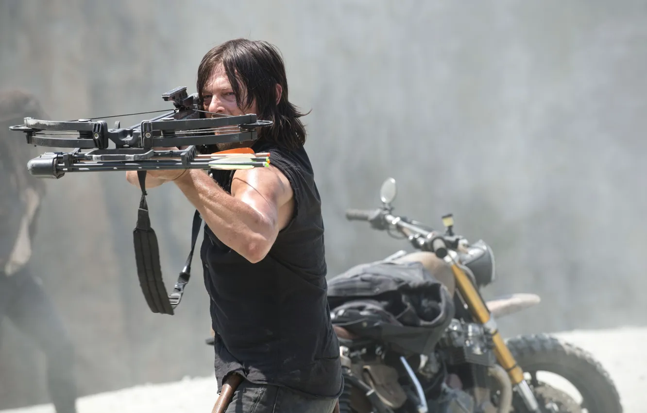Photo wallpaper crossbow, The Walking Dead, The walking dead, Norman Reedus, Daryl