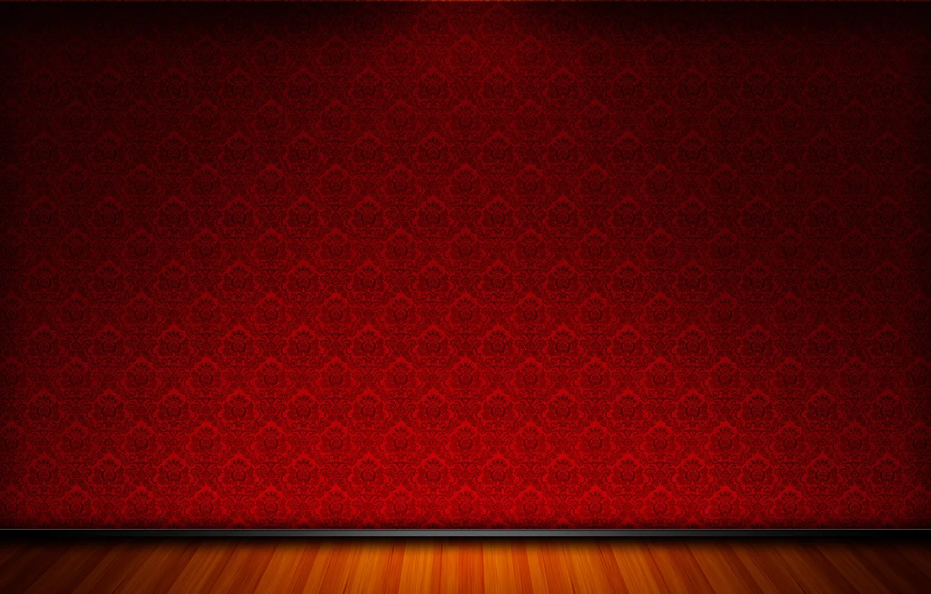 Photo wallpaper red, background, wall, wall, floor, texture