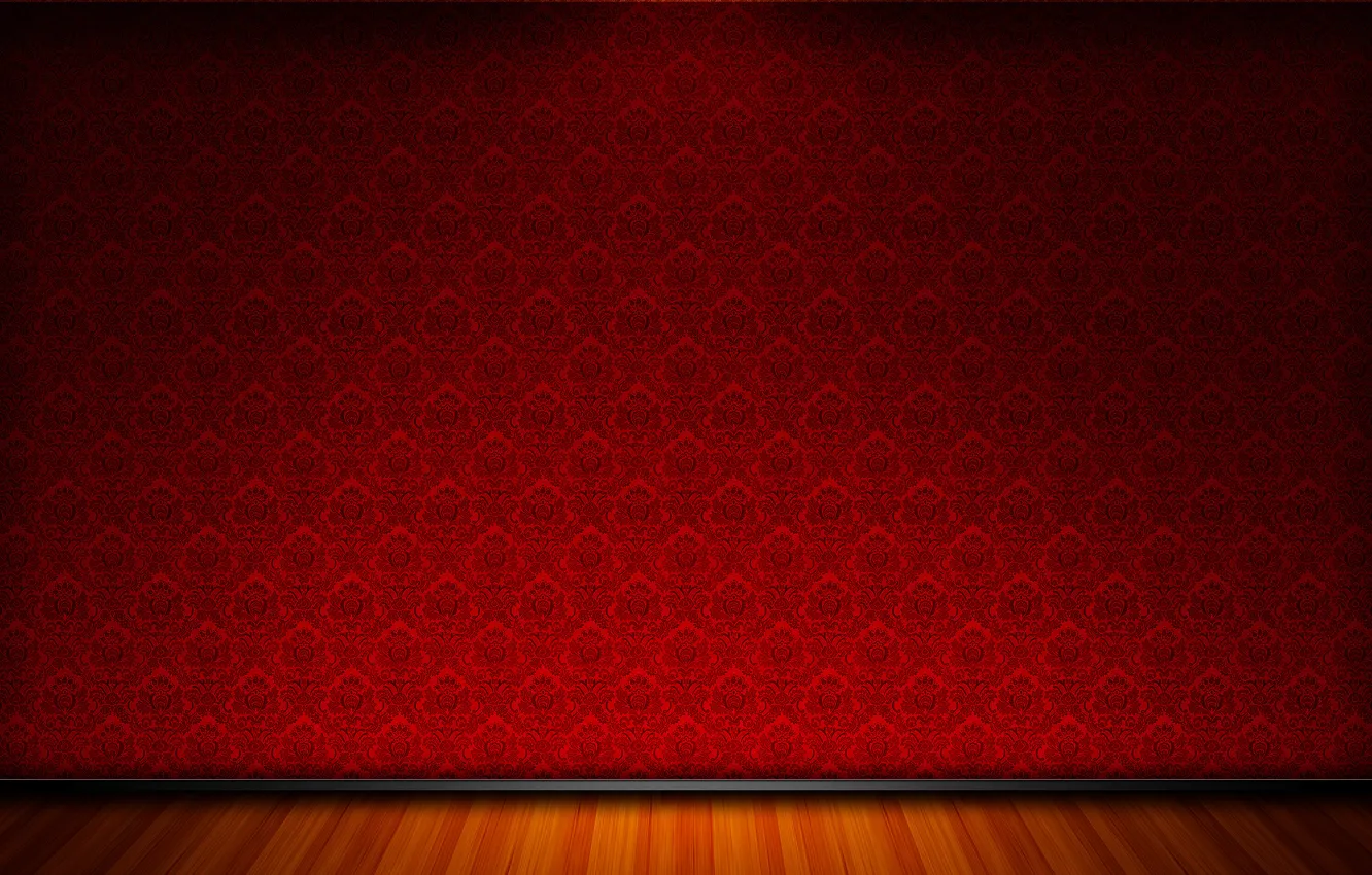 Photo wallpaper red, background, wall, texture, floor