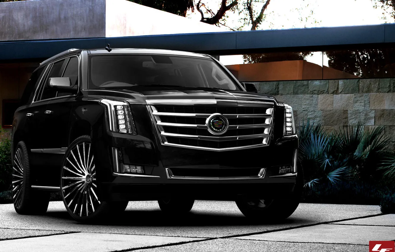 Photo wallpaper Cadillac, Escalade, black, tuning, 2015