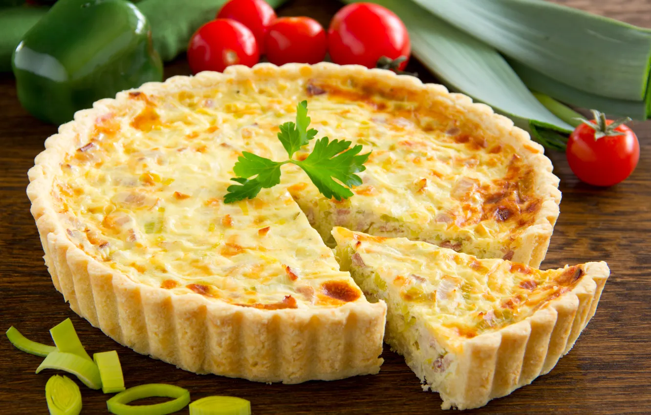 Photo wallpaper pie, cakes, parsley leaves