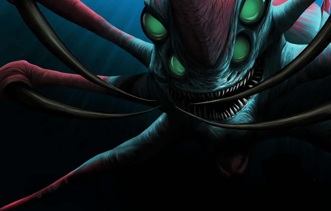 Photo wallpaper monster, being, Subnautica, suplicy