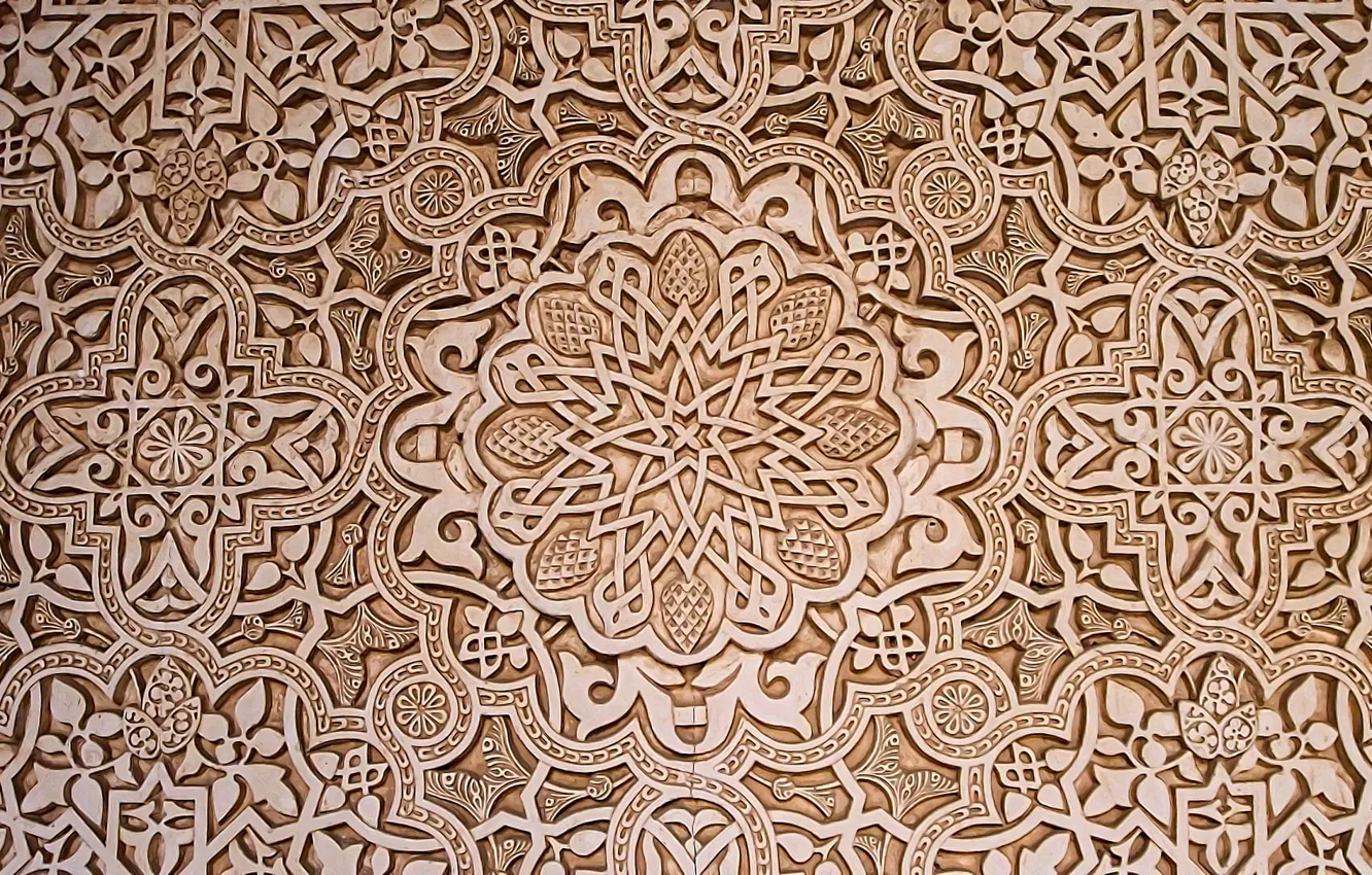 Photo wallpaper texture, ornament, skill, woodcarving, Moorish pattern