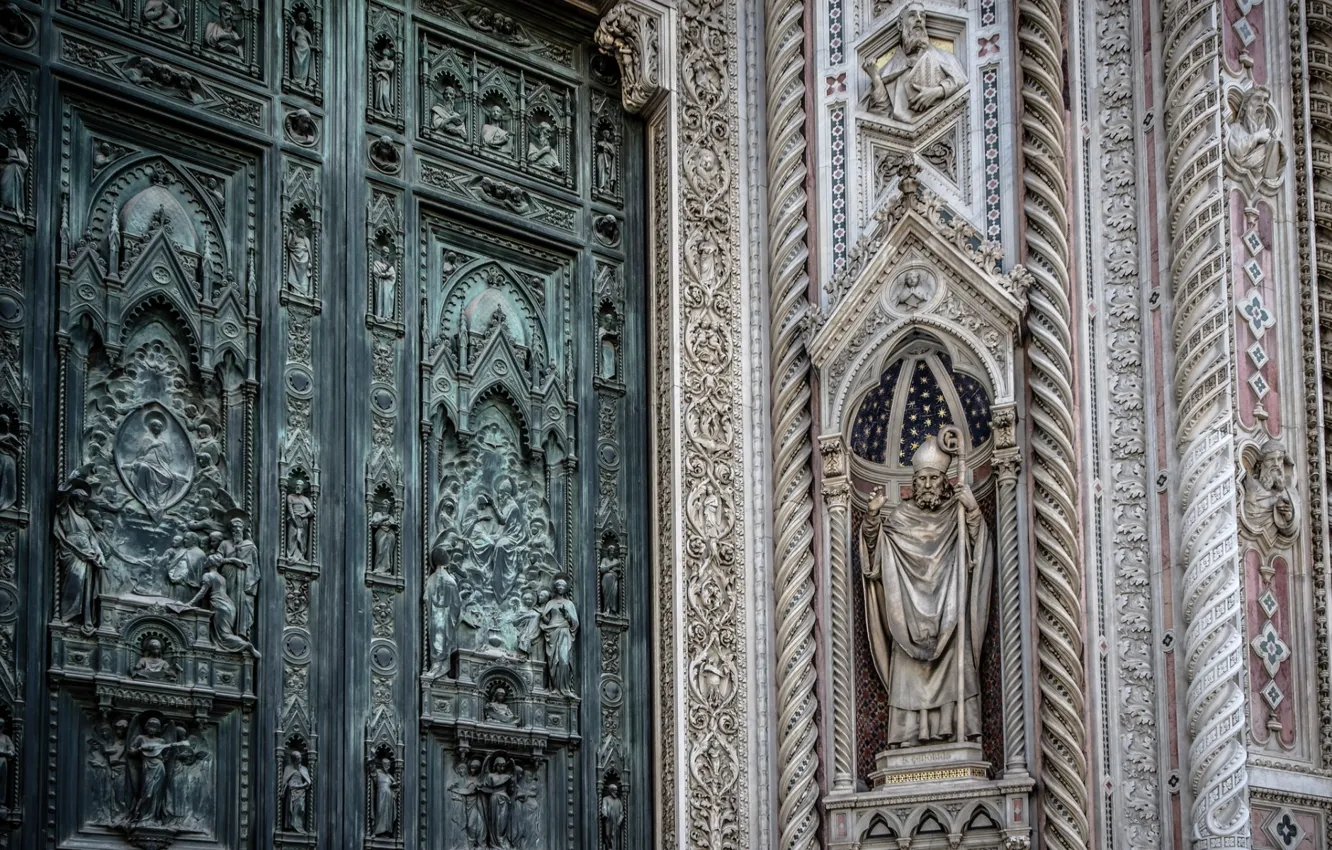 Photo wallpaper wall, decorated, florence cathedralm