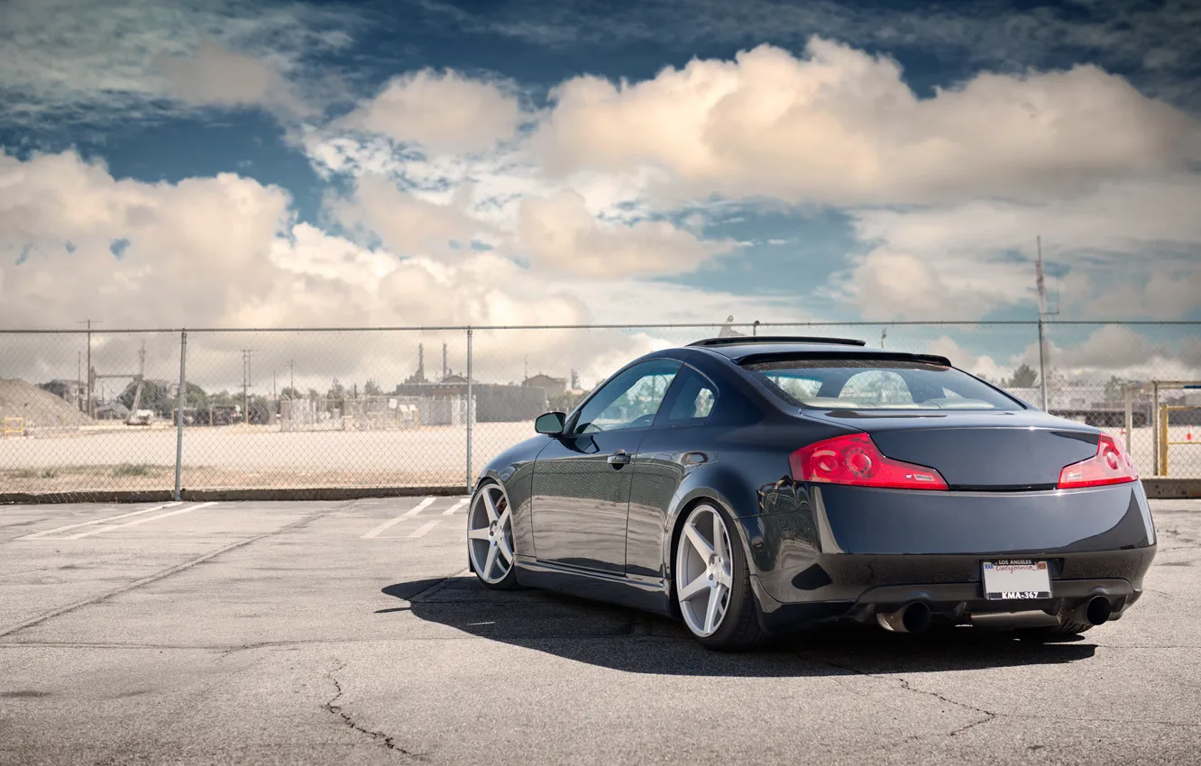 Photo wallpaper black, tuning, Infiniti, black, infiniti, stance, G35