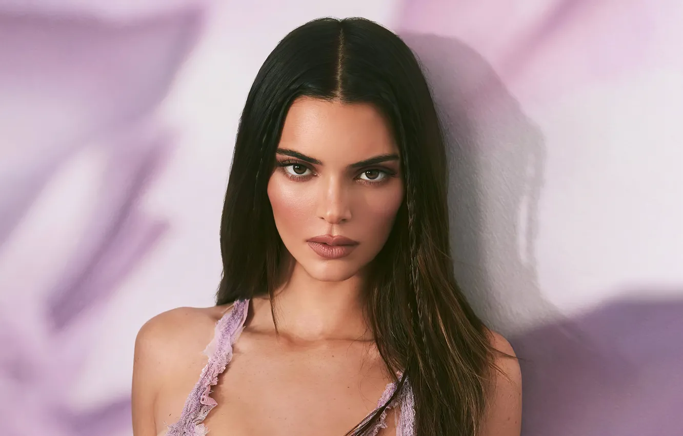 Photo wallpaper look, girl, face, photo, model, brunette, lips, Kendall Jenner