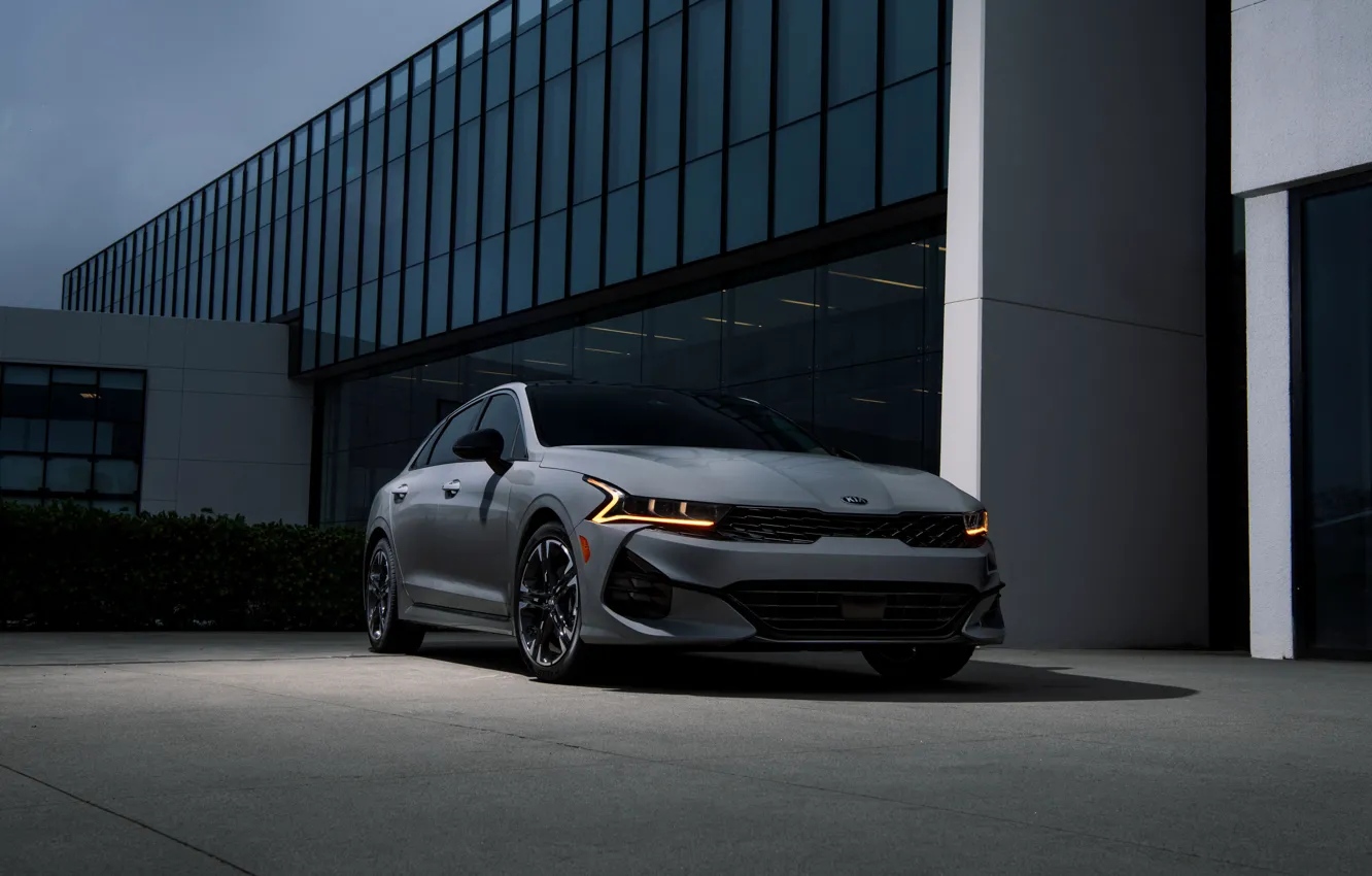 Photo wallpaper grey, sedan, KIA, Kia, Optima, 2020, 2021, fastback