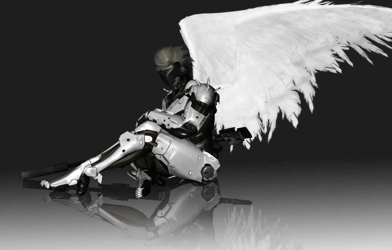 Photo wallpaper wings, cyborg, jack, Raiden, Metal Gear Rising: Revengeance, Jack the Ripper, Kojima Productions, mgr