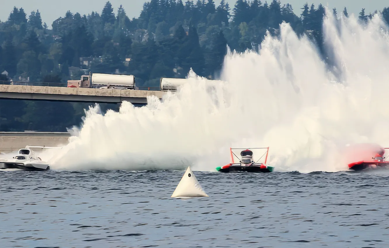 Photo wallpaper race, boat, speed