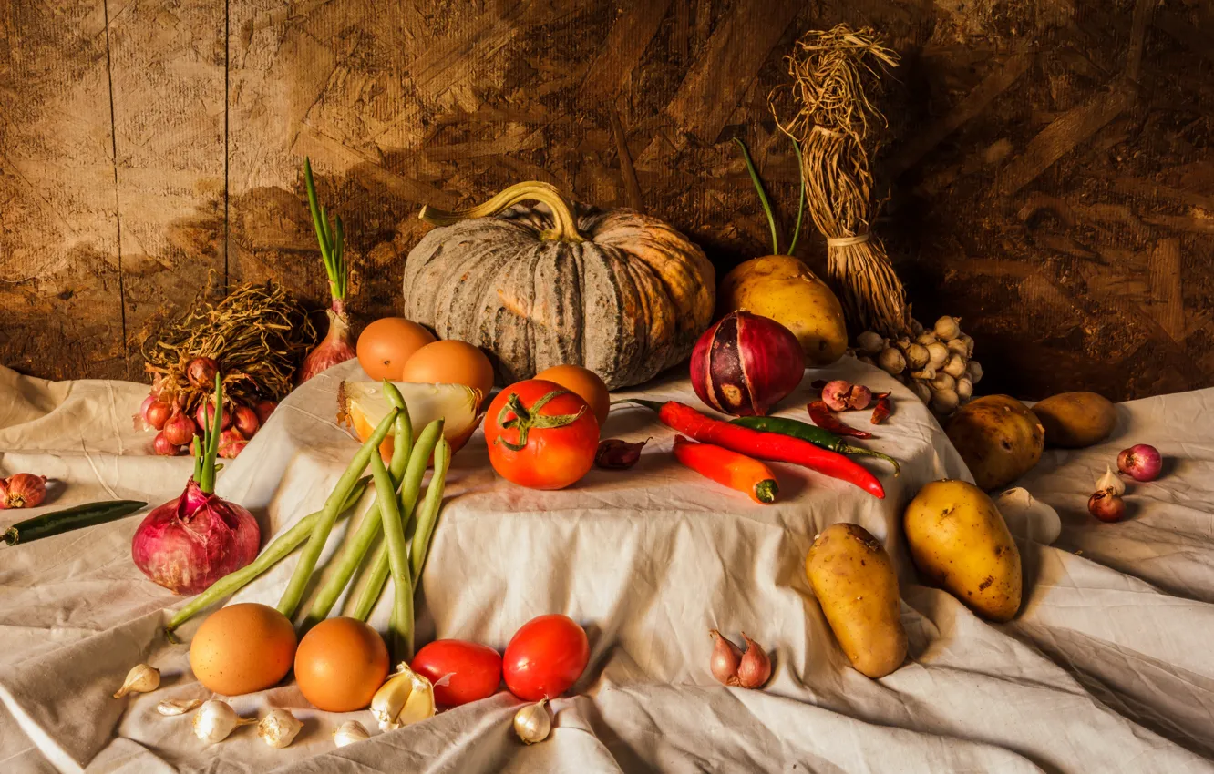 Photo wallpaper harvest, pumpkin, still life, vegetables, autumn, still life, pumpkin, vegetables